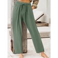 thumbnail image 1 of Pantalones casuales de verano europeos y americanos Pantalones de casa de color sólido para mujer, 1 of 6