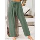 thumbnail image 1 of Pantalones casuales de verano europeos y americanos Pantalones de casa de color sólido para mujer, 1 of 6