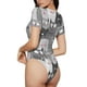 thumbnail image 2 of Balery Cats Group Body de cuello redondo de manga corta para mujer Tops de manga corta Tops básicos-Small, 2 of 7