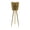 Gold Tall Floor Champagne 3 Bottle Solid Round 10" x 10" x 28", variant on DecMode Round Aluminum Metal Tall Floor Champagne 3 Bottle Gray Ice Bucket