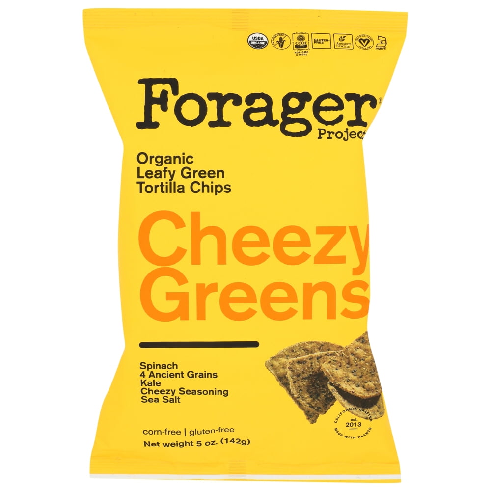Forager Project Organic Pressed Vegetable Chips, Cheezy Greens, 5 Oz