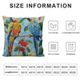 thumbnail image 6 of COMIO Couch Pillow Covers,Farmhouse Pillow Covers, 2Pcs,Birds Tropical Leaf Parrot White, 6 of 6