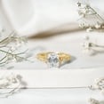 thumbnail image 4 of Rosec Jewels Moissanite Emerald Cut Engagement Ring 2 Ct - 7X9 mm - Celtic Knot Ring - D-VS1 Quality Certified, 18K Yellow Gold, US 6.00, 4 of 9