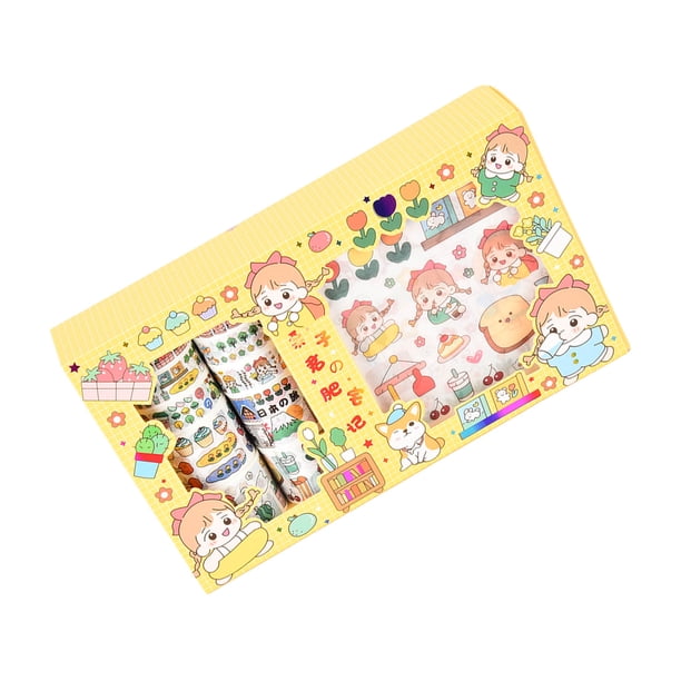 Washi Tape DIY Decoración Pegar repetidamente Sin dejar marcas Sin cortar Set de cintas Washi 83195 Curtílago de grasa