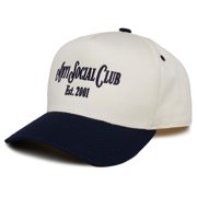 Funky Junque Two Tone Vintage Cotton Polyester Snapback Hat Anti Social Club Navy/Beige