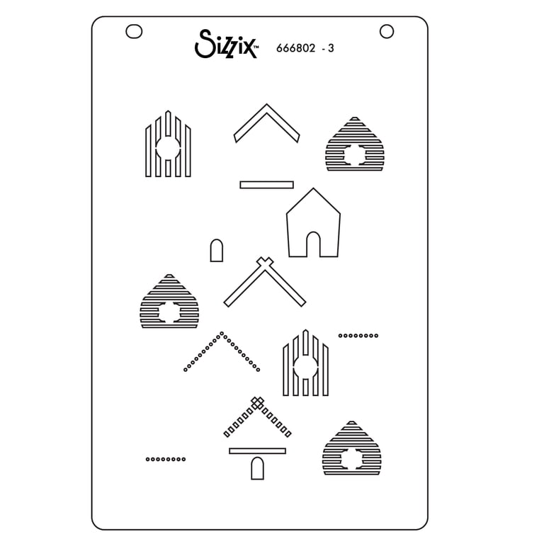 Sizzix Layered Stencils - Around The Block Geometric Design By Stacey Park