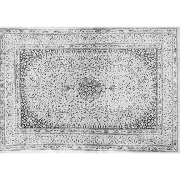 Ahgly Company Indoor Rectangle Persian Gray Traditional Area Rugs, 5' x 7'