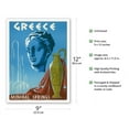 thumbnail image 2 of Greece - Mineral Springs Spa - Classic Hellenic Greek Statue Urn Mineral Springs Spray - Vintage Travel Poster c.1953 - Master Art Print (Unframed) 9in x 12in, 2 of 4