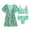 Green, variant on Girls Tankini Swimsuits Size 10 Cutout Bikini Drawstring Bottoms Tankini 3pcs Hawaiian Girl Bathing Suit