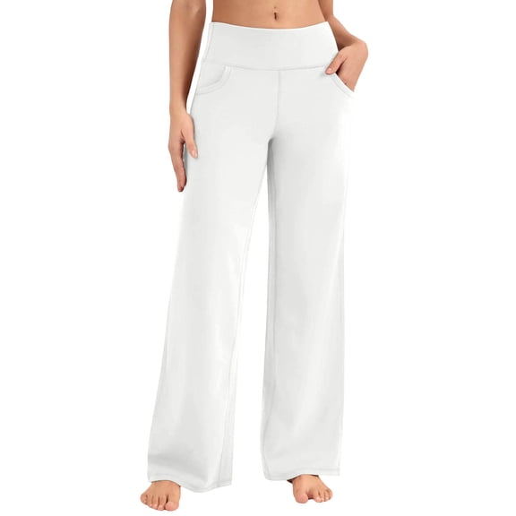 Women's Yoga Pants with Pockets, Elastic Loose Fit, Casual Home Wear Exercise Pants