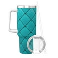thumbnail image 2 of Fotbe Diamond Shaped Pattern 40oz Ice Bully With Handle And Straw Stainless Steel Vacuum Insulated Cup And 2 In 1 Straw Lid, 2 of 8