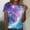 A Purple, variant on Itsame Summer Womens Printed T-Shirt Casual Short Sleeved Shirt Tops Round Neck Blouses Purple Size S