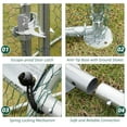 thumbnail image 5 of Esright Extra Large Metal Chicken Coop Run for Yard with Cover, 19.5x10x6.4 FT Walk-in Chicken Pen for Outdoor, Backyard, and Farm, Hen Cage House Suitable for 15-20 Chickens and Other Poultry, 5 of 6