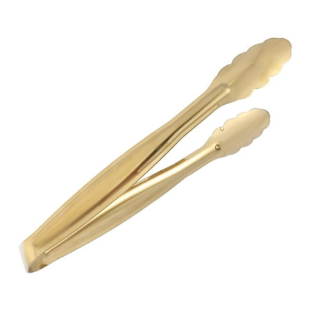 REOFLYUP Small Stainless Steel Tongs Golden 4 Pcs 15In Food Serving Tongs For Home Bar Supplies