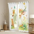 thumbnail image 3 of Castle Fairy Kawaii Animal Deer Black Out Curtains for Kids Boys Girls,Spring Garden Flowers Butterflies Curtains Pack of 2 (42x63 Each),Cartoon Jungle Wildlife Bedroom Curtains, 3 of 6