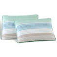 thumbnail image 5 of Beatrice Home Fashions, Coralinn Stripe 3PC Quilt Set, Full/Queen, Sage/Blue, 5 of 6