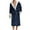 B-Navy, variant on Wyobmus Mens Fleece Robe Plush Fluffy V Neck Soft Bathrobe Long Sherpa Shaggy Fuzzy Spa Bath Robe With Waistband A-Black