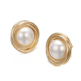 thumbnail image 6 of Yoursfs Big Round Pearl and Gold Clip on Earrings for Women Gold Plated Hypoallergenic Non Pierced Earrings Ivory Faux Pearl Earring Jewelry Gifts, 6 of 6