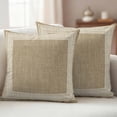thumbnail image 2 of Cream Greek Key Outdoor Pillow Covers 26x26 Set of 2,Waterproof Patio Throw Pillowcase Protectors,Geometric Greece Ancient Rustic Square Decorative Pillow Shams Cushion Covers for Seat Bed Couch Sofa, 2 of 8