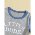 thumbnail image 4 of Bagilaanoe 2pcs Toddler Baby Boy Short Pants Set Short Sleeve Letter Print T Shirt Tops + Shorts 6M 12M 18M 24M 3T Kids Casual Summer Outfits, 4 of 9