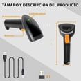 thumbnail image 3 of Escáner de Código de Barras WELIKERA Bluetooth 2D 1D Inalámbrico con Soporte y USB para Puntos de Ve, 3 of 9