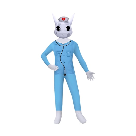 Animal Hospital Costume with Jumpsuit Full Set Outfit, Halloween Costume Suits Party Cosplay 3D Style Anime Cosplay Outfit, Funny Halloween Costumes Cosplay Dress Up Size:110