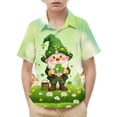thumbnail image 5 of OGLCCG Kids Boys St. Patrick's Day T Shirts Shamrock Graphic Short Sleeve Button Down Tees Funny St Patty's Irish T-Shirt Tops 2-15 Years, 5 of 6