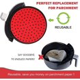thumbnail image 3 of Paquete de 2 forros reutilizables para freidora de aire, alfombrillas de silicona para cesta de freidora de aire perforada redonda de 9 pulgadas, accesorios antiadherentes para freidora de aire d, 3 of 5
