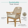 thumbnail image 4 of Cambridge Casual  Sydney 2-piece Teak Wood Outdoor Dining Armchair, 4 of 5