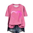 thumbnail image 4 of Puntoco Blusas casuales de moda para mujer, camisetas estampadas con cuello redondo, camisetas de manga corta, 4 of 5