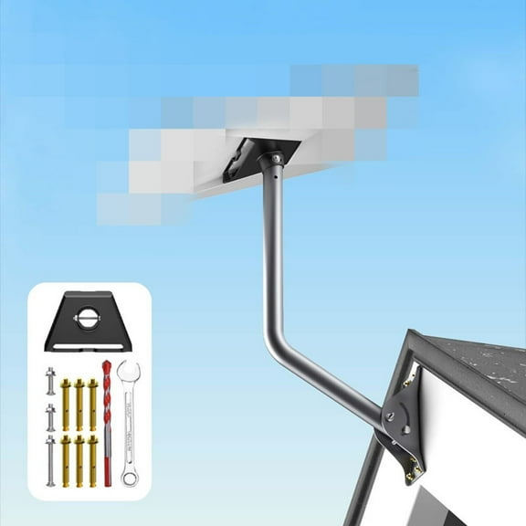 Adjustable Starlink Gen 3 Mount Bracket Kit – Heavy-Duty Wall & Roof Installation Mount with Hardware for Wood & Stone Surfaces, Weather-Resistant Design