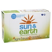 Sun & Earth - Natural Fabric Softener Sheets Light Citrus - 80 Sheet(s)