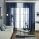 thumbnail image 3 of Irfora Cortinas semitransparentes con bolsillo de varilla que oscurecen las cortinas para sala de estar / dormitorio, juego de 2 paneles (39 '' W x 78 '' L, azul oscuro) Irfora Cortina de ventana, 3 of 7