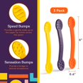 thumbnail image 3 of Special Supplies Duo Spoon Oral Motor Therapy Tools, 3 Pack, Textured Stimulation and Sensory Input Treatment for Babies, Toddlers or Kids, BPA Free Silicone with Flexible, Easy Handle, 3 of 10