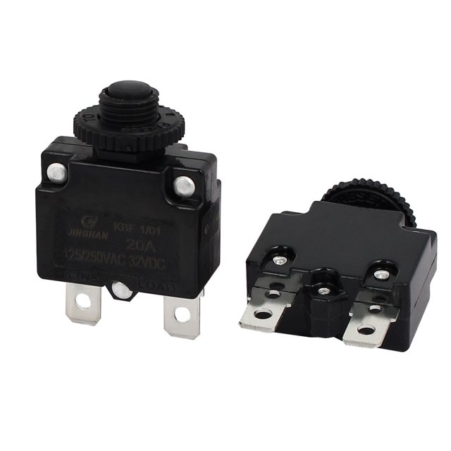 Interruptor de sobrecarga de corriente de 2 piezas 20A AC 250V/125V DC 32V