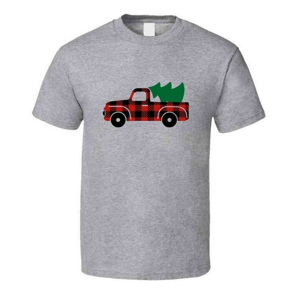 Plaid Christmas Tree Pickup Truck Tee Holiday Tshirt Great Yuletide T Shirt