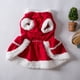 thumbnail image 5 of Christmas Dress Costume Pet Santa Claus Clothes Velvet Dresses Puppy Winter Cold Weather Coat Xmas Holiday Outfit Clothing Red Skirt Apparel, 5 of 6