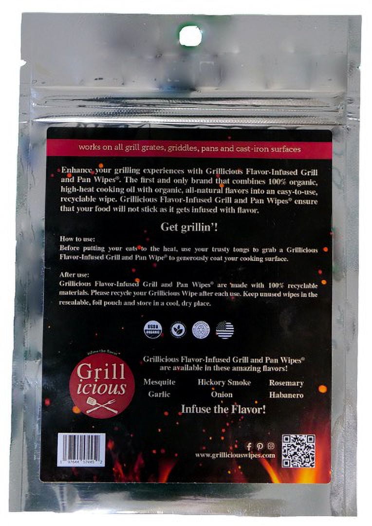 Grillicious Flavor-Infused Grill and Pan Wipes
