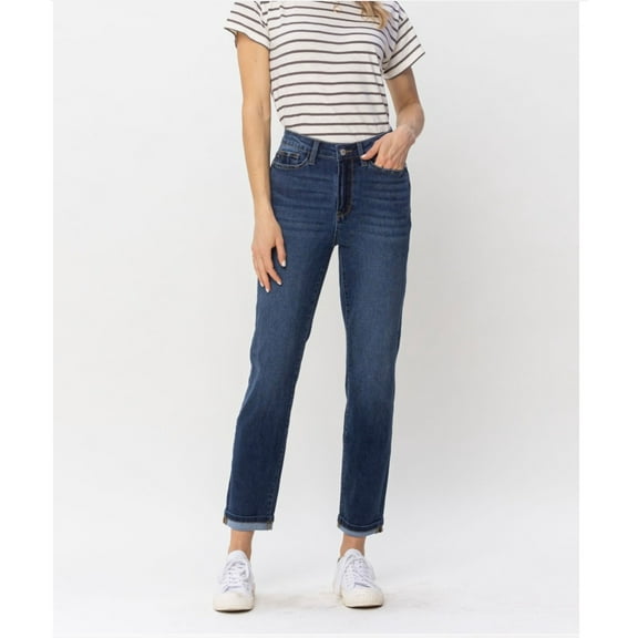 Judy Blue Boyfriend High Cotton Jeans, ( Women's)