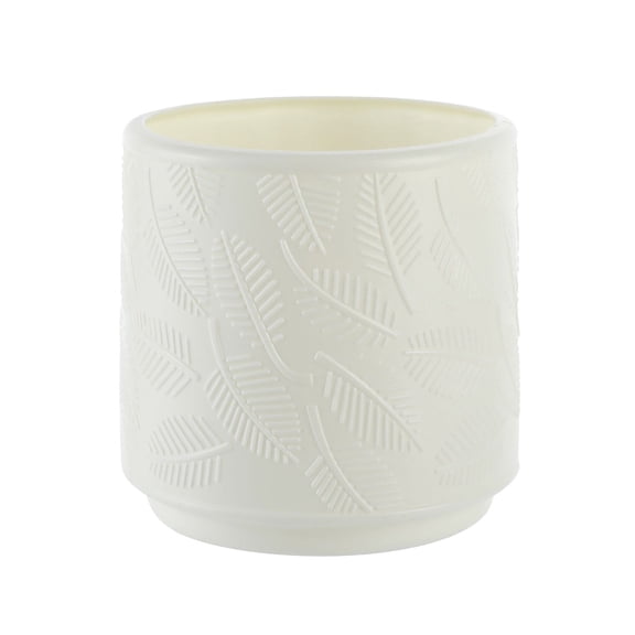 Hvmvliv Flower Pot Large Plastic Imitation Glazed Vase 11x10.5x9.3cm - Decorative Flower Pot and Utensil for Living Room Cabinet Display White