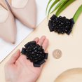 thumbnail image 3 of 2Pcs Black Ribbon Bow Shoes Clips Elegant Shoe Charms Bow Clips Shoe Charms with Beaded Decoration Shoe Buckle for Women High Heels Shoes Accessories, 3 of 5