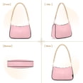 thumbnail image 2 of Ryvnso Solid Pink Womens Chain Shoulder Bag Tote Handbags Clutch Hobo Purse with Zipper for Travel, 2 of 7