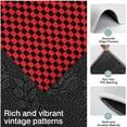 thumbnail image 3 of Red and Black Checkerboard Pattern Kitchen Rugs Sets Of 3,Kitchen Runner Rugs Non Skid Washable,Decorative Kitchen Floor Mats for Kitchen,Sink,Laundry,17"x30"+ 17"x47" + 17"x59", 3 of 6