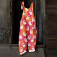 thumbnail image 6 of Stralyhd Pumpkin Face Graphic Jumpsuits for Women Halloween Holiday Sleeveless Jumpsuit Ghost Jumpsuits with Pockets Scary Pumpkin Pattern Long Pants Red L, 6 of 7