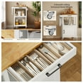 thumbnail image 3 of Kitchen Cart, Aiho Kitchen Island on Wheels with Single Door Cabinet for Dinning Room and Kitchen- White, 3 of 7