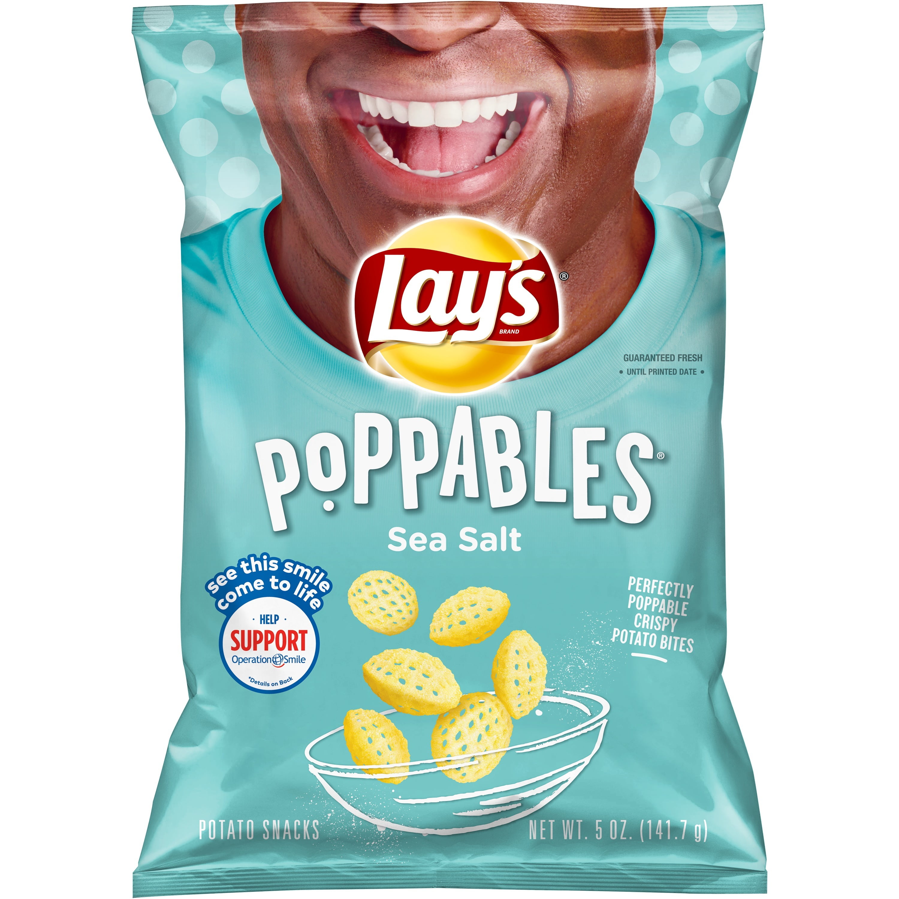 Lay's Poppables Sea Salt Potato Snacks, 5 oz Bag