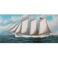 thumbnail image 2 of Jacobsen, Antonio Nicolo Gasparo 18x11 White Modern Wood Framed Museum Art Print Titled - Three Masted Schooner Andrew C. Pierce, 2 of 4