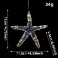 thumbnail image 3 of Steadline Christmas Hanging Pendant,Transparent Acrylic Snowflake Ornament Inlaid Shiny Sequins Built In Hanging Loop,Reusable Crystal Decor For Xmas Tree Window Indoor Holiday Party Layout, 3 of 7