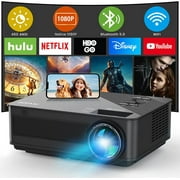 Native 1080p Full HD Projector, WiFi Projector, Bluetooth Projector, FANGOR 6500 Lumens/250 Display/ Contrast 8000: 1 Full HD Theater Projector with Wireless Mirror to iPhone/Ipad/Android Phones