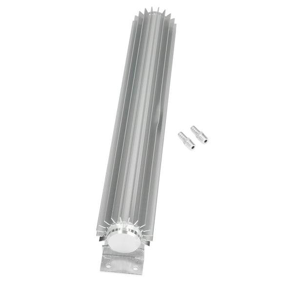 Car Parts, Antiwear Aluminum Anodized 18in Transmission Dual Pass Cooler Universal Rustproof with 1/4in NPT Fittings for Trucks